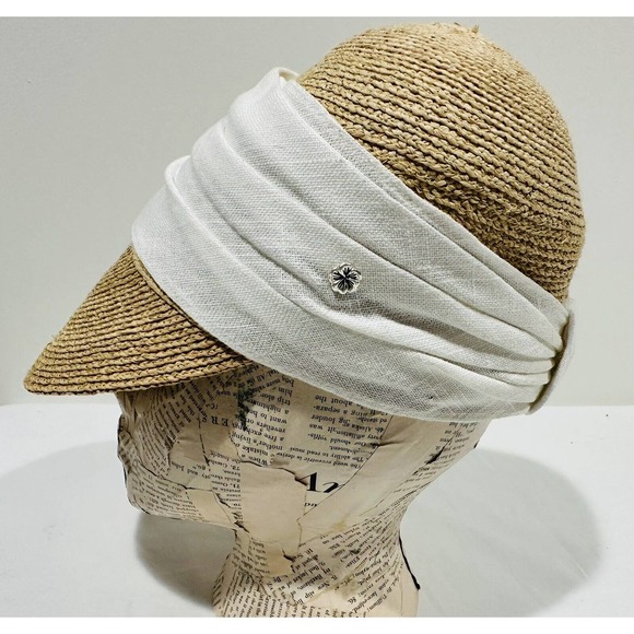 Tommy Bahama Hayden Raffia Ball Cap UPF 50+ One Size Beach Hat Visor main image 10